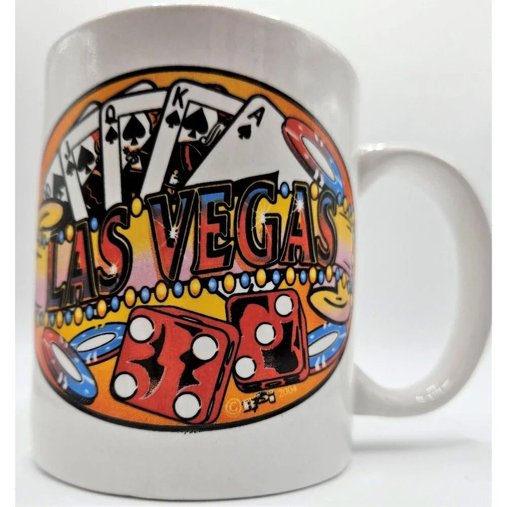 Set of 2 2004‎ Las Vegas RTSI Souvenir Coffee Mug Cup